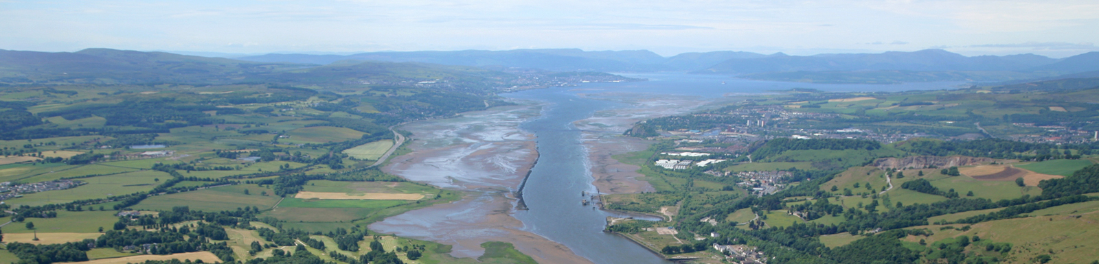 The River Clyde meets the Firth of Clyde at Dumbarton